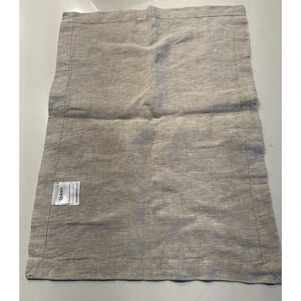 Quince 100% Linen Napkin Light Beige Coastal Minimalist Replacement